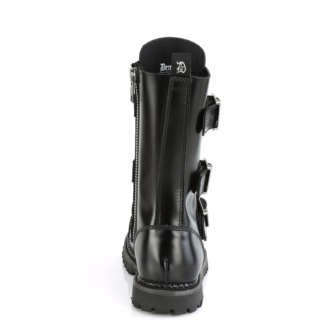Mid Calf Buckle Strap Lace Up Rugged Goth Punk Combat Boots Shoes Pleaser Demonia RIOT/12