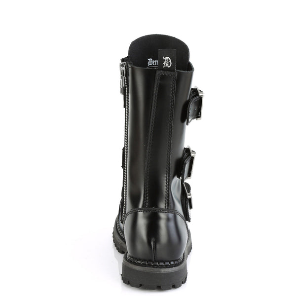 Mid Calf Buckle Strap Lace Up Rugged Goth Punk Combat Boots Shoes Pleaser Demonia RIOT/12