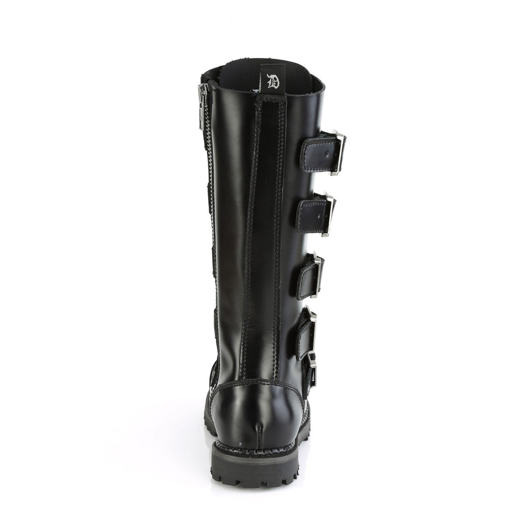Knee High Buckle Strap Lace Up Rugged Goth Punk Combat Boots Shoes Pleaser Demonia RIOT/18
