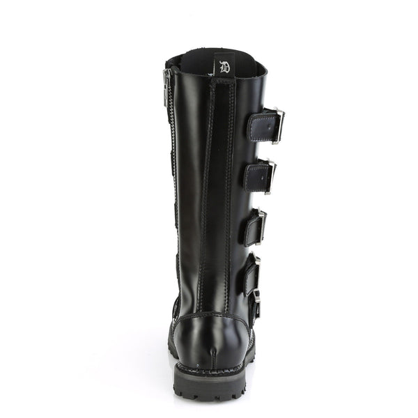 Knee High Buckle Strap Lace Up Rugged Goth Punk Combat Boots Shoes Pleaser Demonia RIOT/18