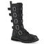 18 Eyelet Unisex Steel Toe Knee Boot, Rubber Sole Pleaser Demonia RIOT/18BK