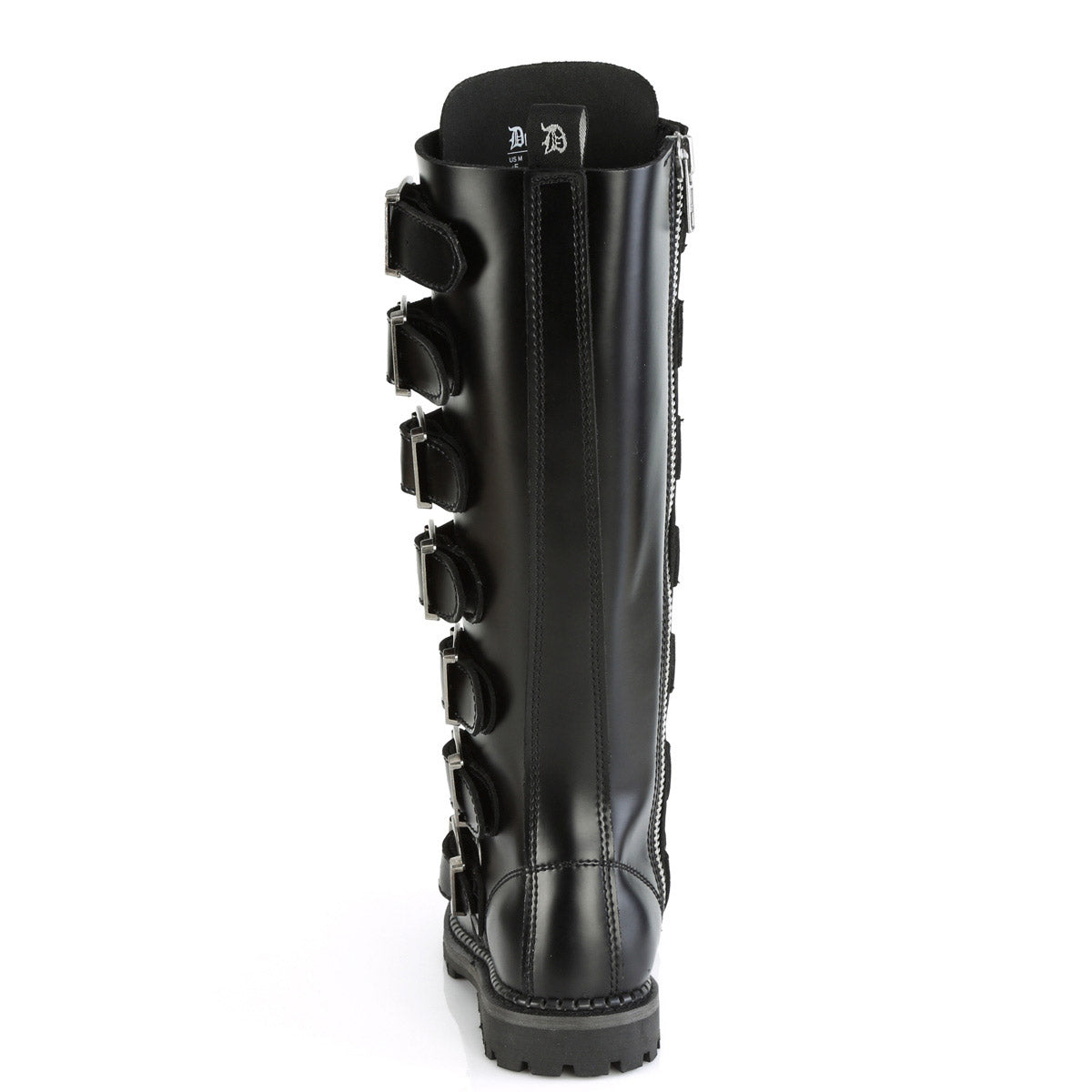 Punk Rock Goth Multi Buckle Strap Side Zip Knee High Boots Shoes Pleaser Demonia REAPER/30