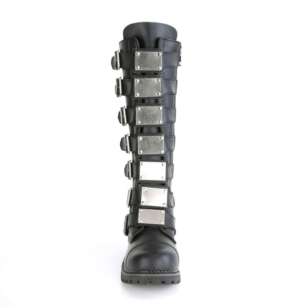 Unisex Steel Toe Knee Boot, Rubber Sole Pleaser Demonia RIOT/21MP