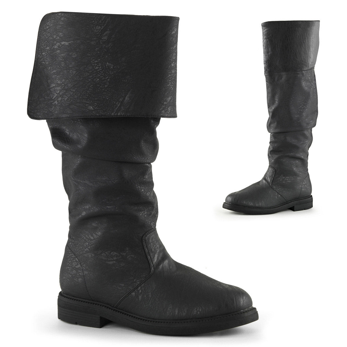 Sexy Zip Side Knee High Cuffs Robin Hood Renaissance Boots Shoes Pleaser Funtasma ROBINHOOD/100 Main image