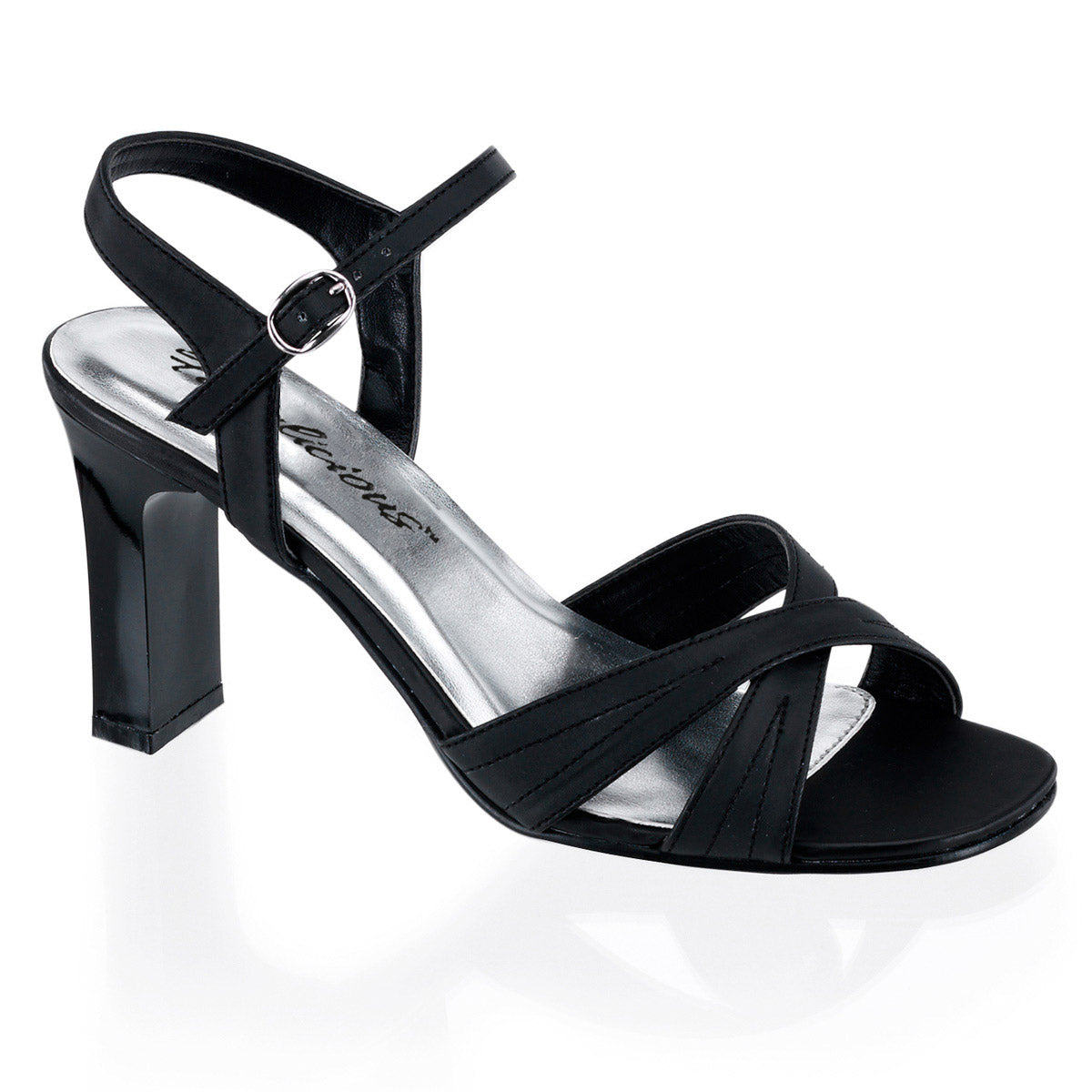 3 1/4" Square Heel Ankle Strap Sandal Pleaser Fabulicious ROMANCE/313 Main image