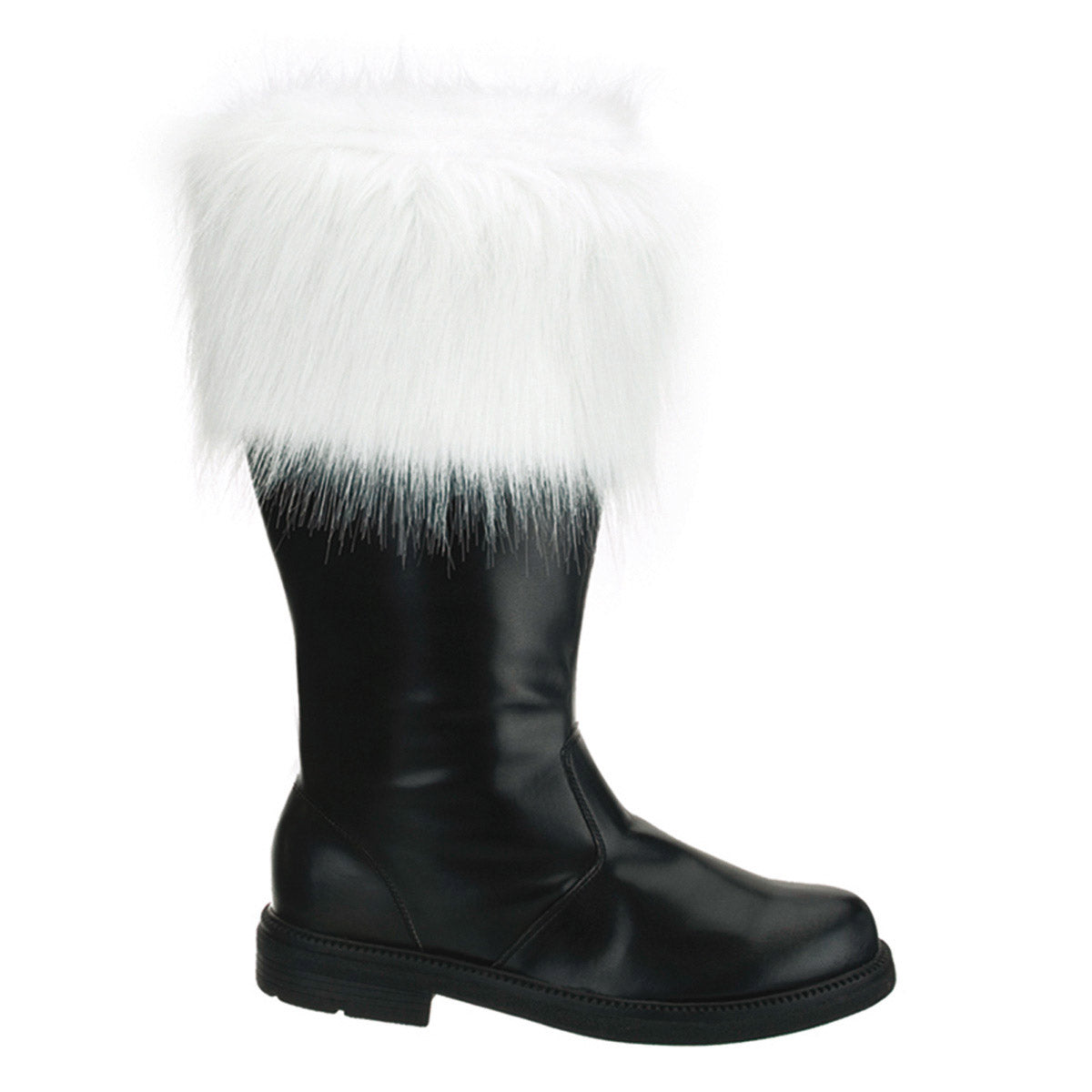 Merry Christmas Mid Calf Fur Trim Cuff Flat Heel Santa Boots Shoes Pleaser Funtasma SANTA/100 Main image