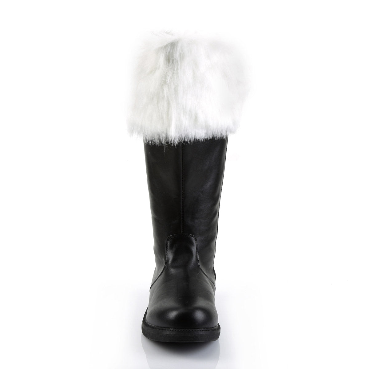 Funtasma Mid Calf Fur Trim Wide Cuff Santa Boots with Side Zipper Secondary image