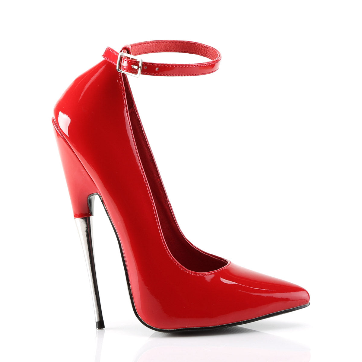 Sexy Spike Stiletto Pointy Toe Pumps Ankle Strap High Heels Shoes Pleaser Devious SCREAM/12