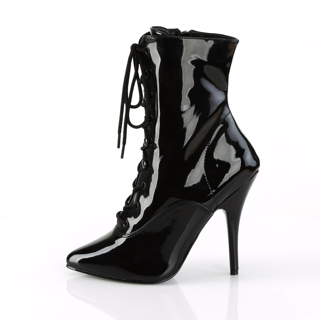 Sexy Pointy Toe Lace Up Ankle Bootie Stiletto High Heel Boots Shoes Pleaser Pleaser SEDUCE/1020