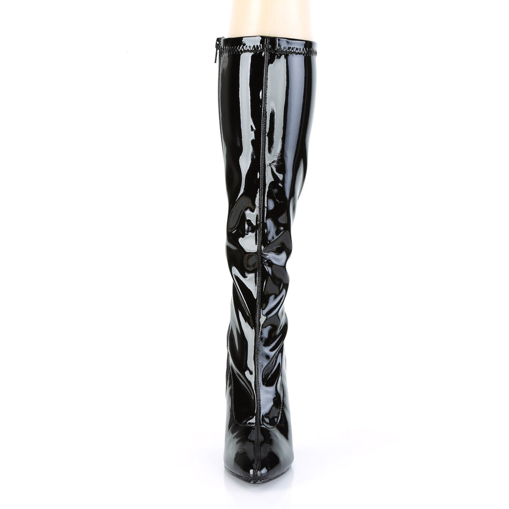 Sexy Knee High Plain Stretch Zip Side Stiletto Heel Boots Shoes Pleaser Pleaser SEDUCE/2000