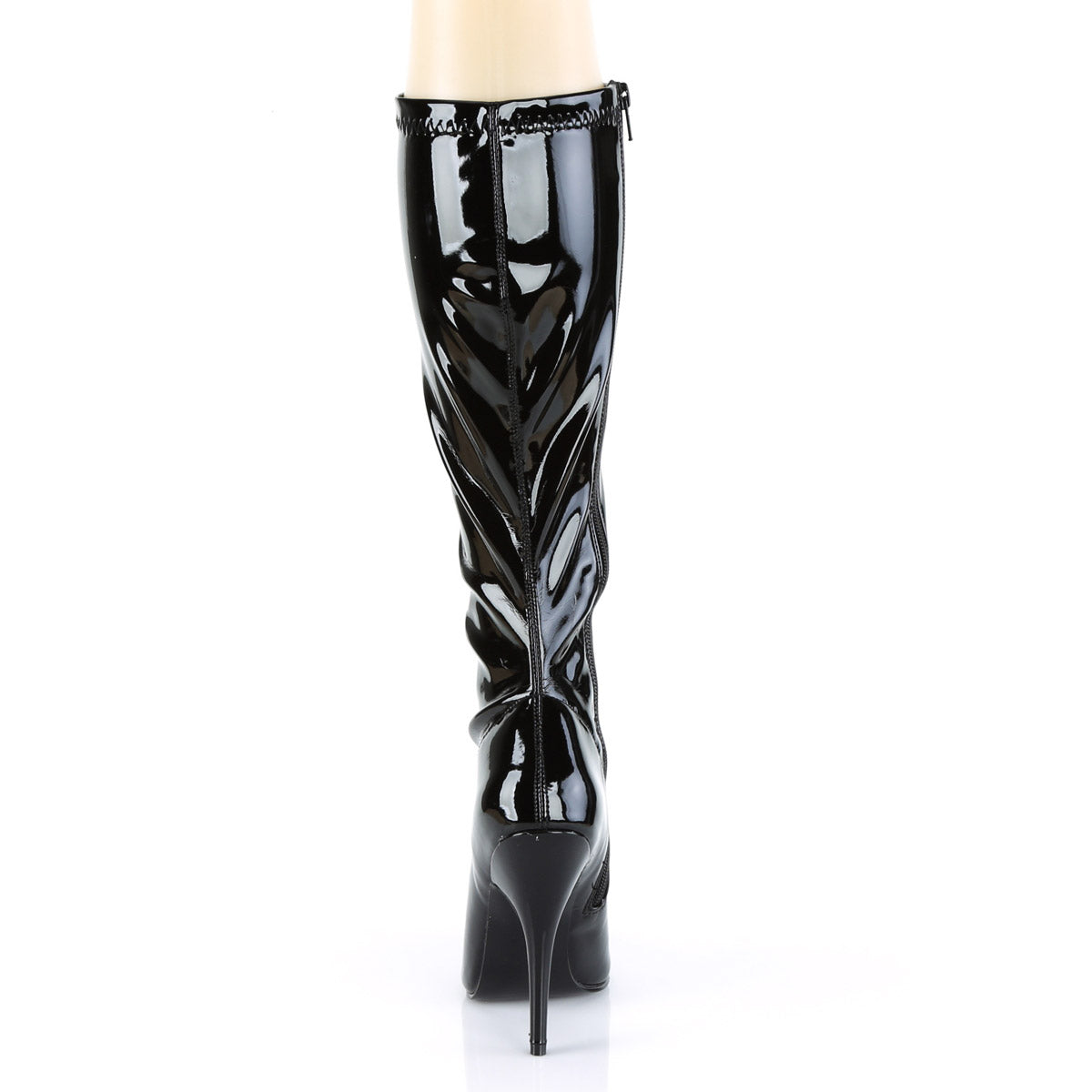 Sexy Knee High Plain Stretch Zip Side Stiletto Heel Boots Shoes Pleaser Pleaser SEDUCE/2000