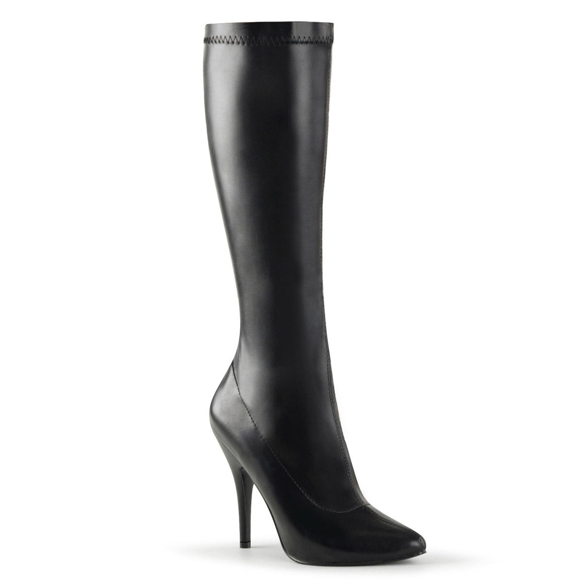 Sexy Knee High Plain Stretch Zip Side Stiletto Heel Boots Shoes Pleaser Pleaser SEDUCE/2000