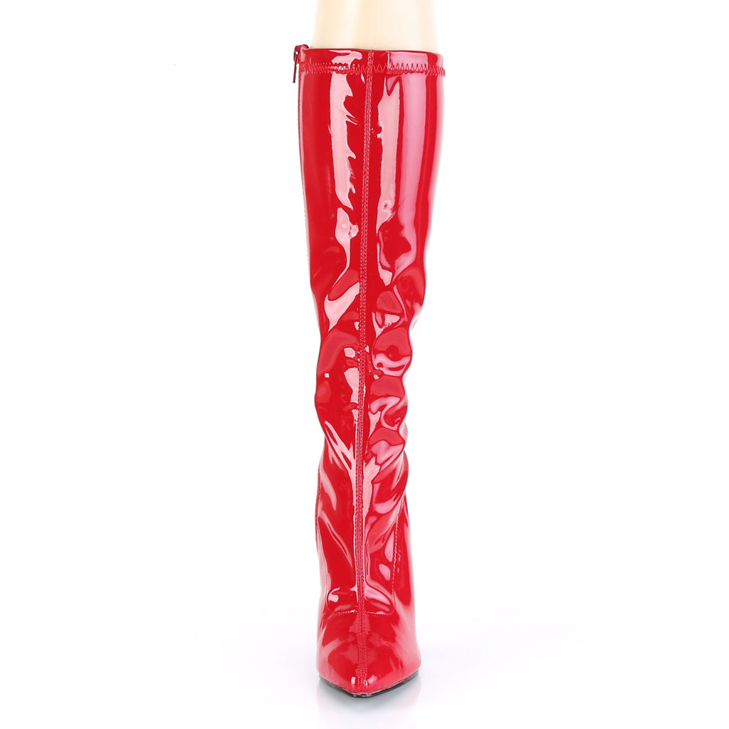 Sexy Knee High Plain Stretch Zip Side Stiletto Heel Boots Shoes Pleaser Pleaser SEDUCE/2000