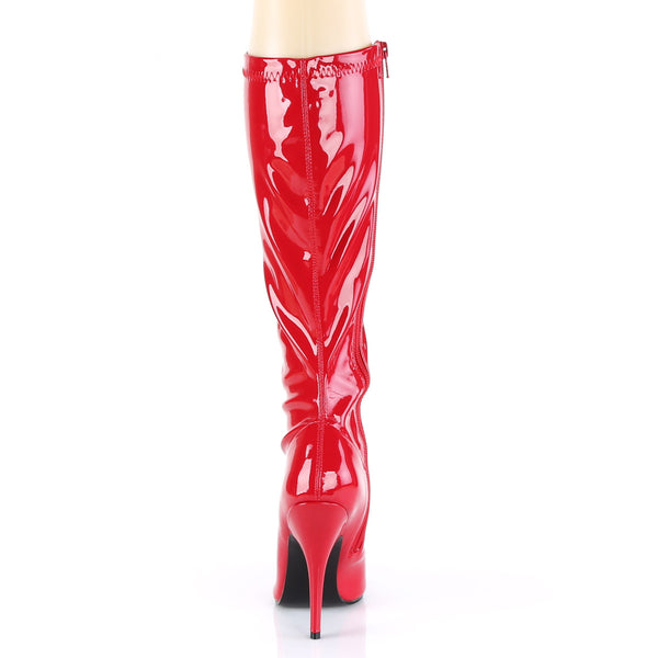Sexy Knee High Plain Stretch Zip Side Stiletto Heel Boots Shoes Pleaser Pleaser SEDUCE/2000