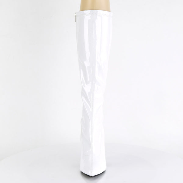 Sexy Knee High Plain Stretch Zip Side Stiletto Heel Boots Shoes Pleaser Pleaser SEDUCE/2000