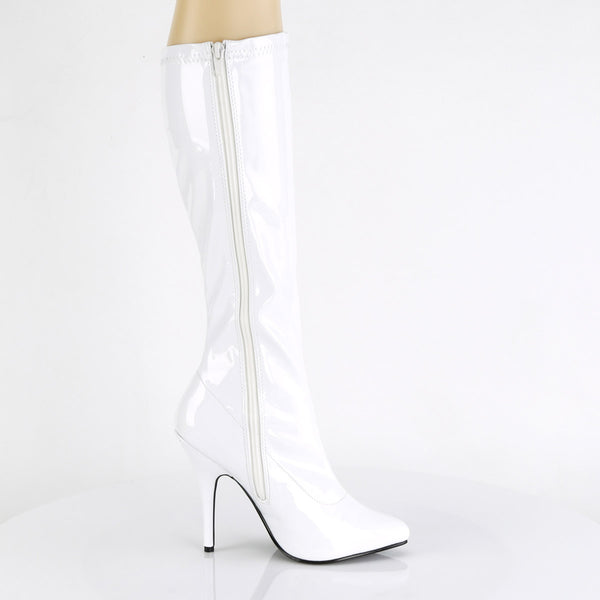 Sexy Knee High Plain Stretch Zip Side Stiletto Heel Boots Shoes Pleaser Pleaser SEDUCE/2000