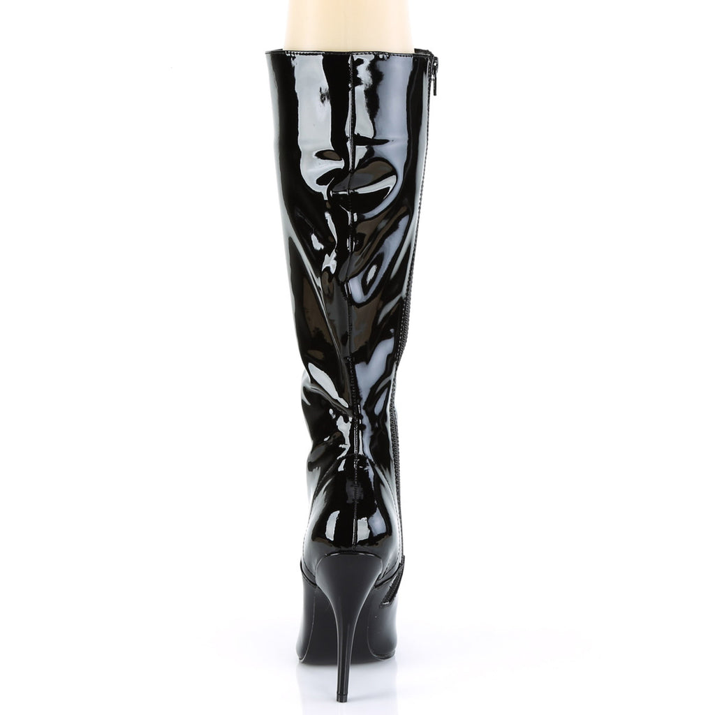 Dominatrix Lace Up Knee High Side Zipper Stiletto Heel Boots Shoes Pleaser Pleaser SEDUCE/2020