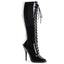 Dominatrix Lace Up Knee High Side Zipper Stiletto Heel Boots Shoes Pleaser Pleaser SEDUCE/2020
