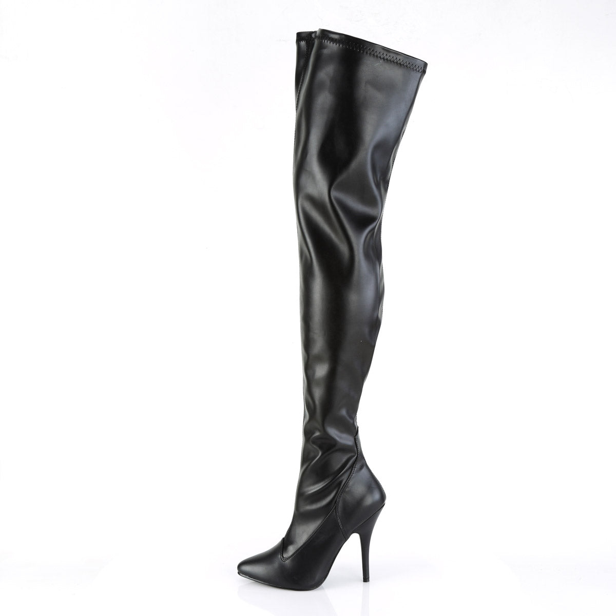 Dominatrix Plain Stretch Zipper Thigh High Stiletto Heel Boots Shoes Pleaser Pleaser SEDUCE/3000