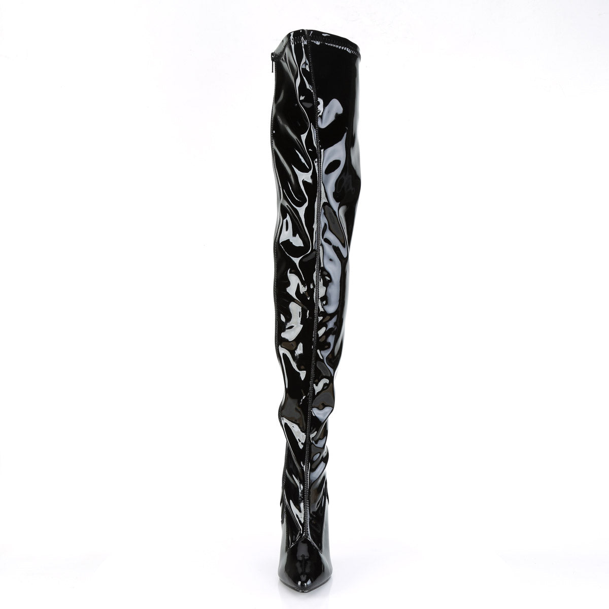Dominatrix Plain Stretch Zipper Thigh High Stiletto Heel Boots Shoes Pleaser Pleaser SEDUCE/3000