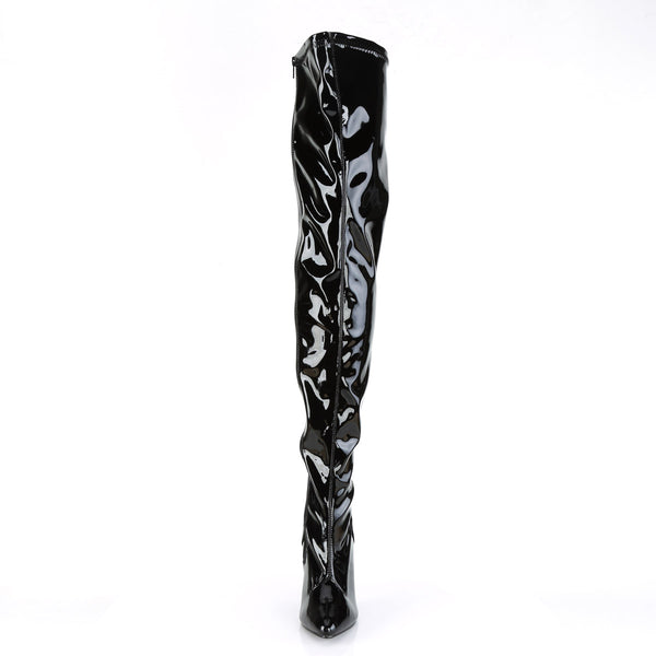 Dominatrix Plain Stretch Zipper Thigh High Stiletto Heel Boots Shoes Pleaser Pleaser SEDUCE/3000