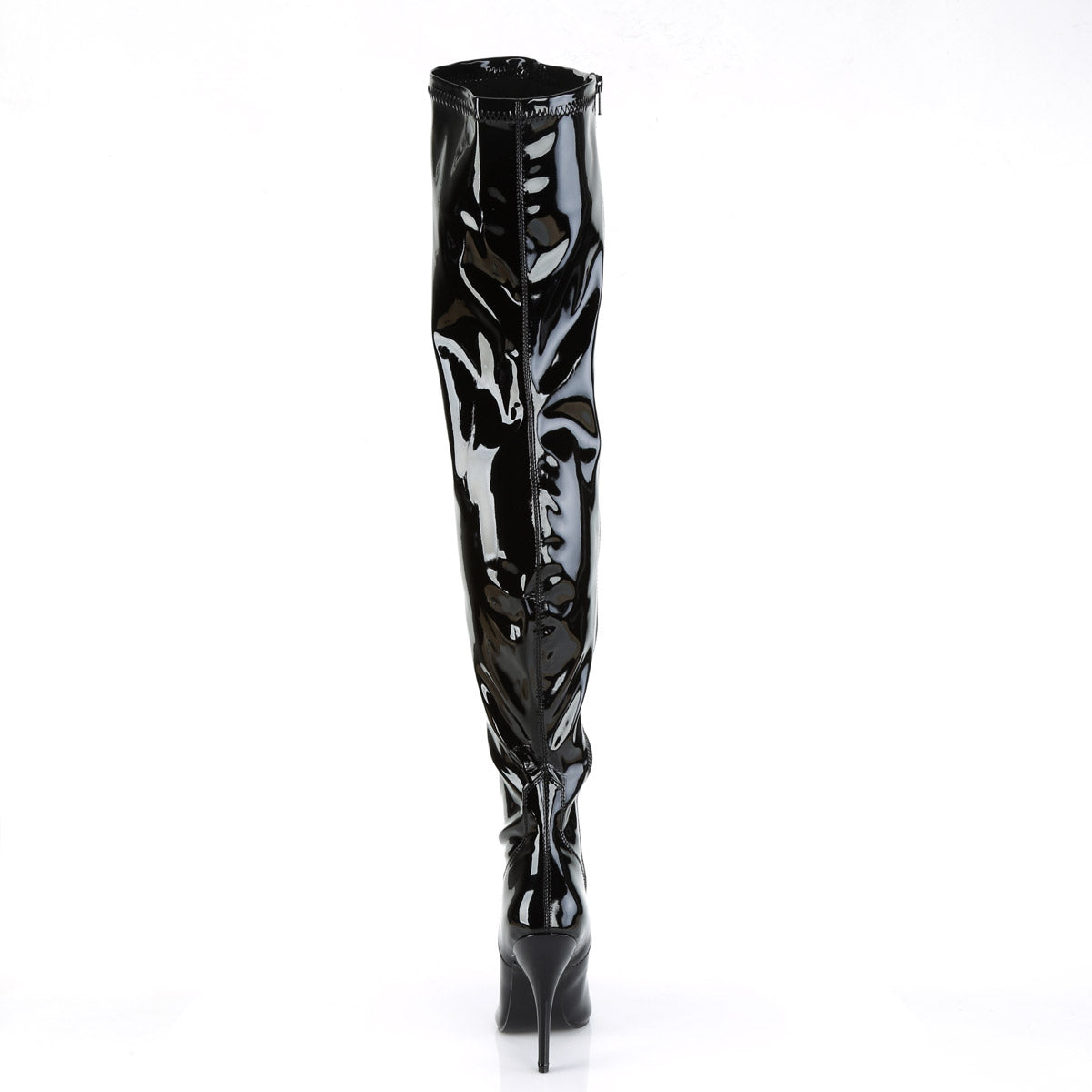 Dominatrix Plain Stretch Zipper Thigh High Stiletto Heel Boots Shoes Pleaser Pleaser SEDUCE/3000