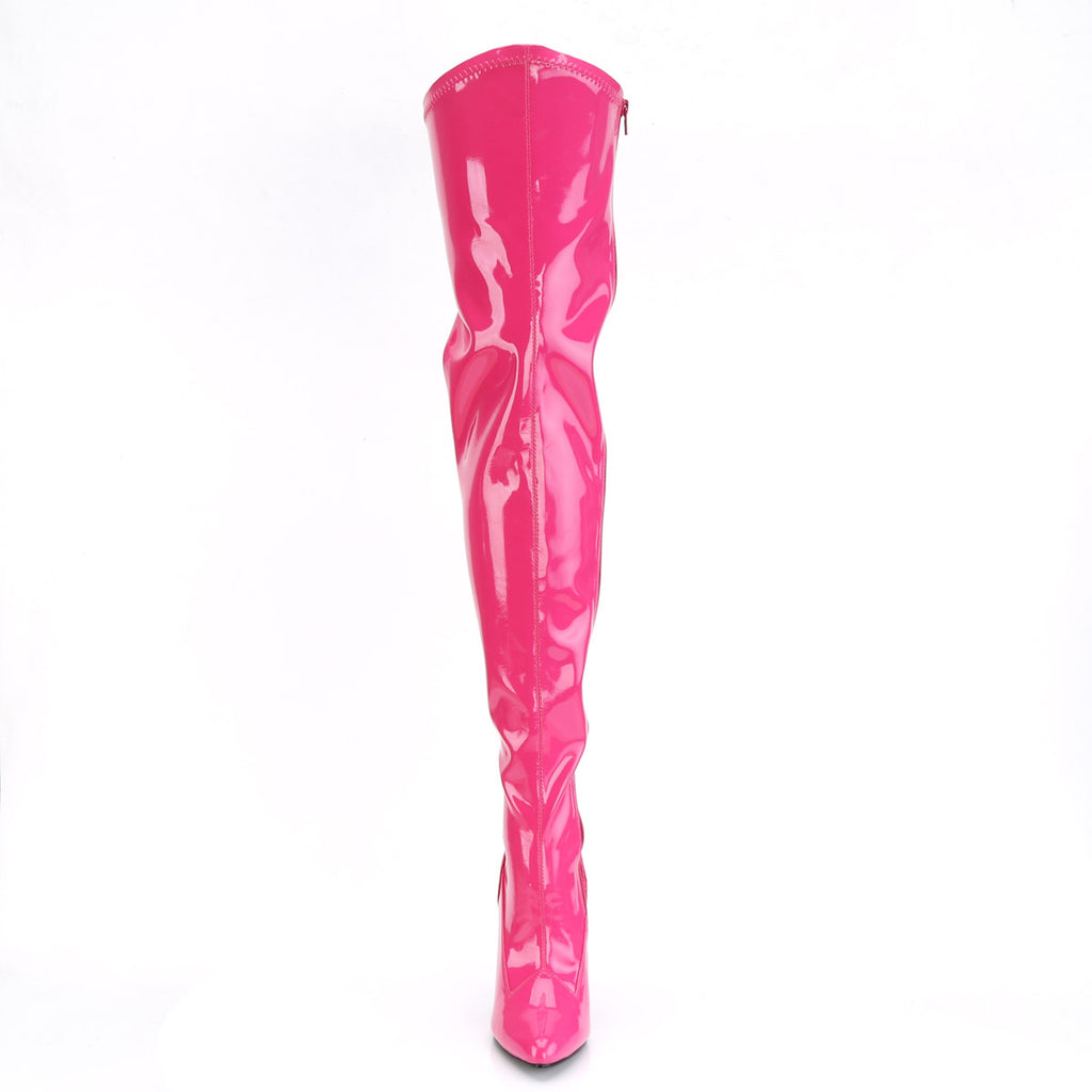 5" Heel Stretch Thigh High Boot, Side Zip Pleaser Pleaser SEDUCE/3000