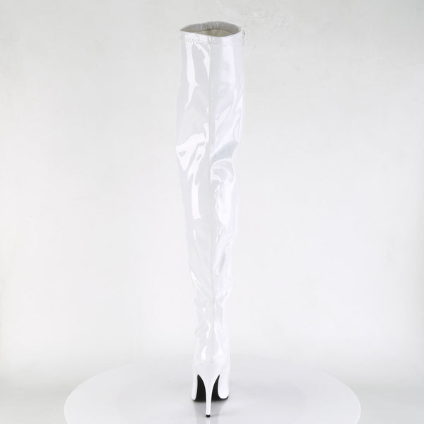 Dominatrix Plain Stretch Zipper Thigh High Stiletto Heel Boots Shoes Pleaser Pleaser SEDUCE/3000