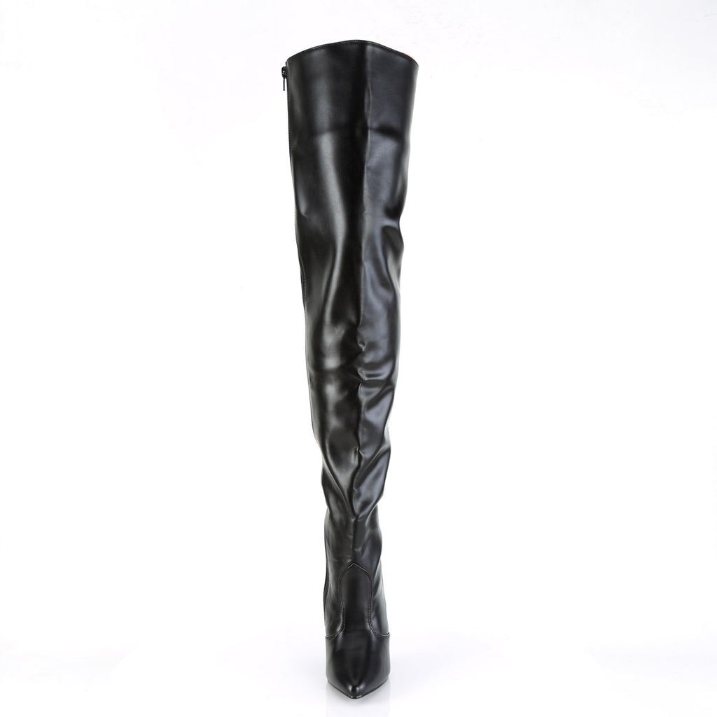 Classic Plain Stretch Zipper Thigh High Stiletto Heel Boots Shoes Pleaser Pleaser SEDUCE/3010