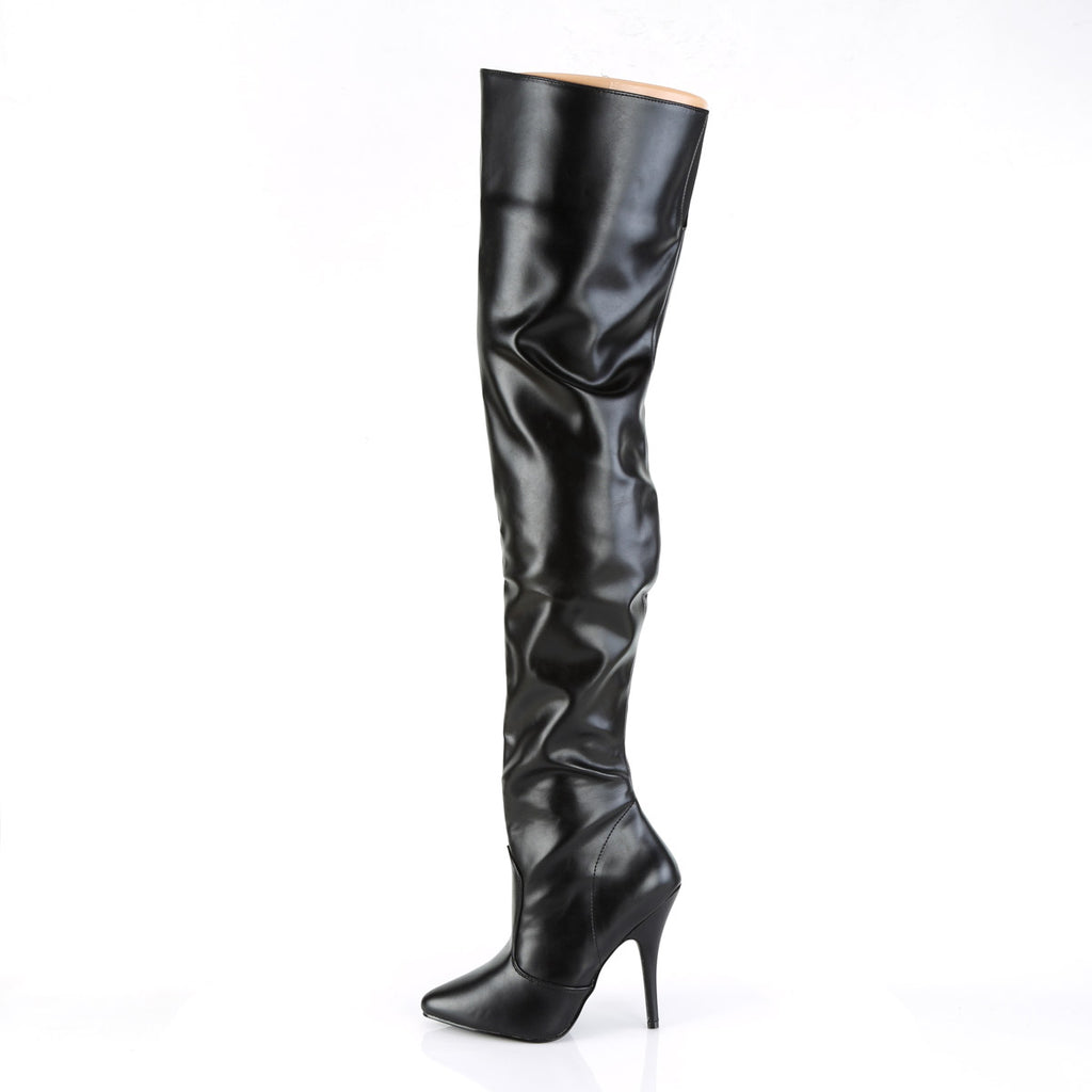 Classic Plain Stretch Zipper Thigh High Stiletto Heel Boots Shoes Pleaser Pleaser SEDUCE/3010