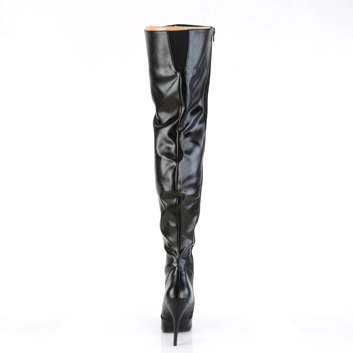 Classic Plain Stretch Zipper Thigh High Stiletto Heel Boots Shoes Pleaser Pleaser SEDUCE/3010