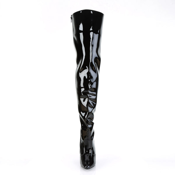 Classic Plain Stretch Zipper Thigh High Stiletto Heel Boots Shoes Pleaser Pleaser SEDUCE/3010