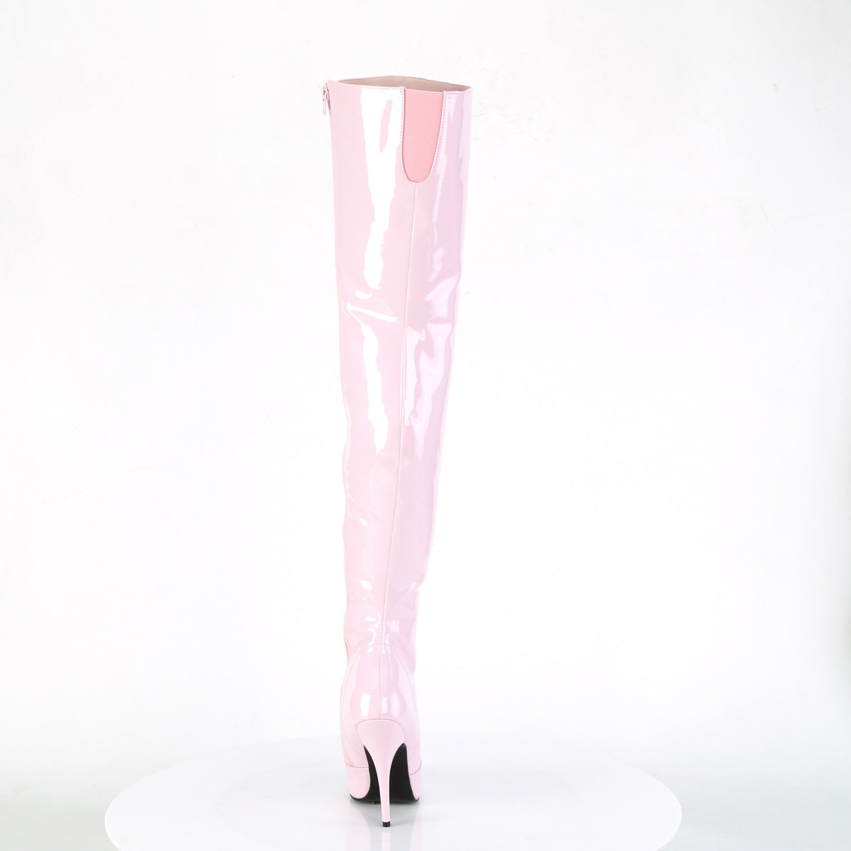 5" Heel Classic Plain Thigh Boot, Side Zip Pleaser  SED3010/BP