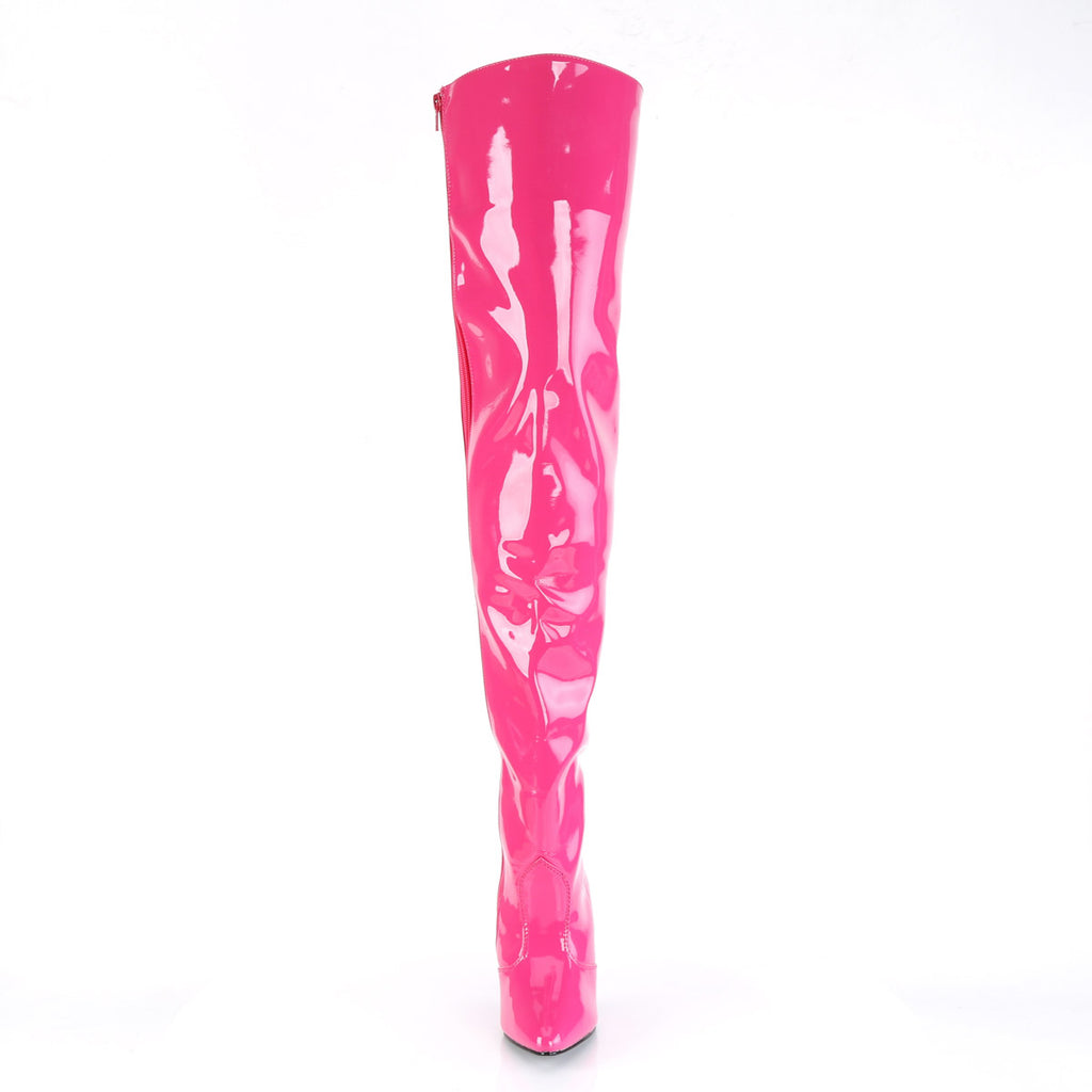 Classic Plain Stretch Zipper Thigh High Stiletto Heel Boots Shoes Pleaser Pleaser SEDUCE/3010
