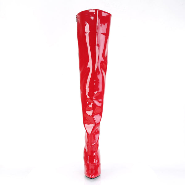 Classic Plain Stretch Zipper Thigh High Stiletto Heel Boots Shoes Pleaser Pleaser SEDUCE/3010