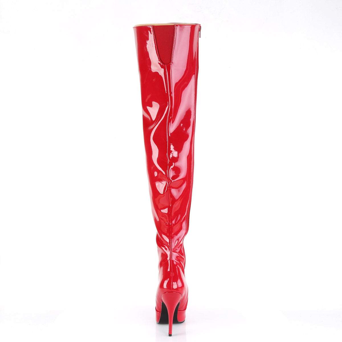Classic Plain Stretch Zipper Thigh High Stiletto Heel Boots Shoes Pleaser Pleaser SEDUCE/3010