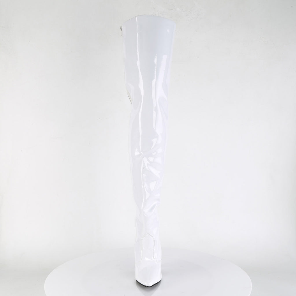 Classic Plain Stretch Zipper Thigh High Stiletto Heel Boots Shoes Pleaser Pleaser SEDUCE/3010