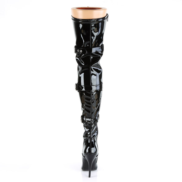 Dominatrix Ribbon Stretch Thigh High Stiletto Heel Boots Shoes Pleaser Pleaser SEDUCE/3028