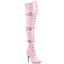 5" Heel Lace-Up Triple Buckle Strap Thigh Boot, Side Zip Pleaser Pleaser SEDUCE/3028