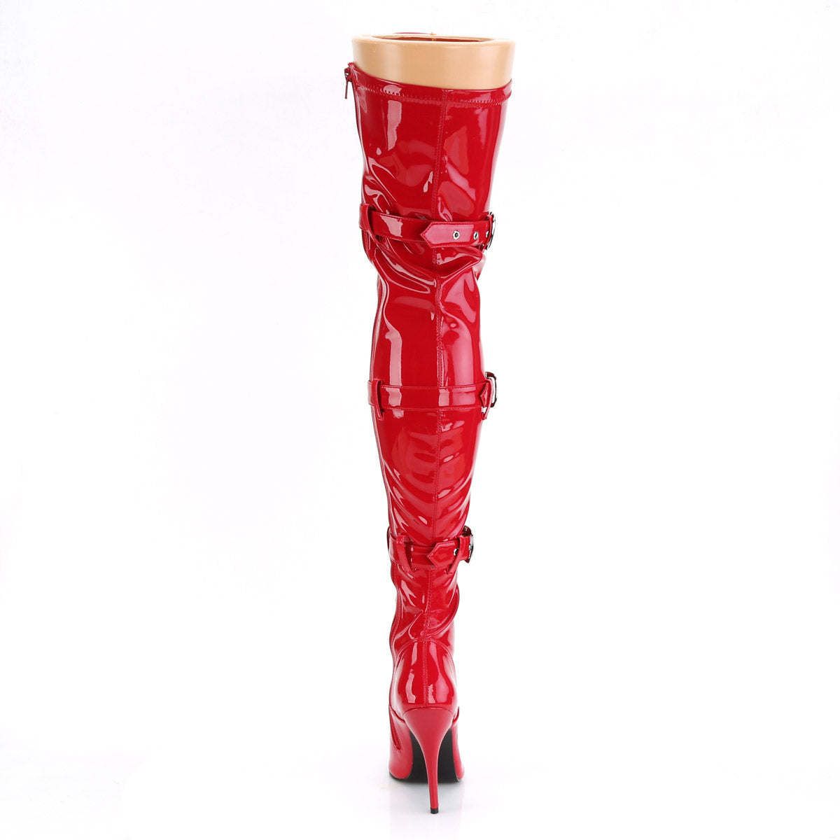 5" Heel Ribbon Stretch Thigh High Boot w/ Grommet Pleaser Pleaser SEDUCE/3028