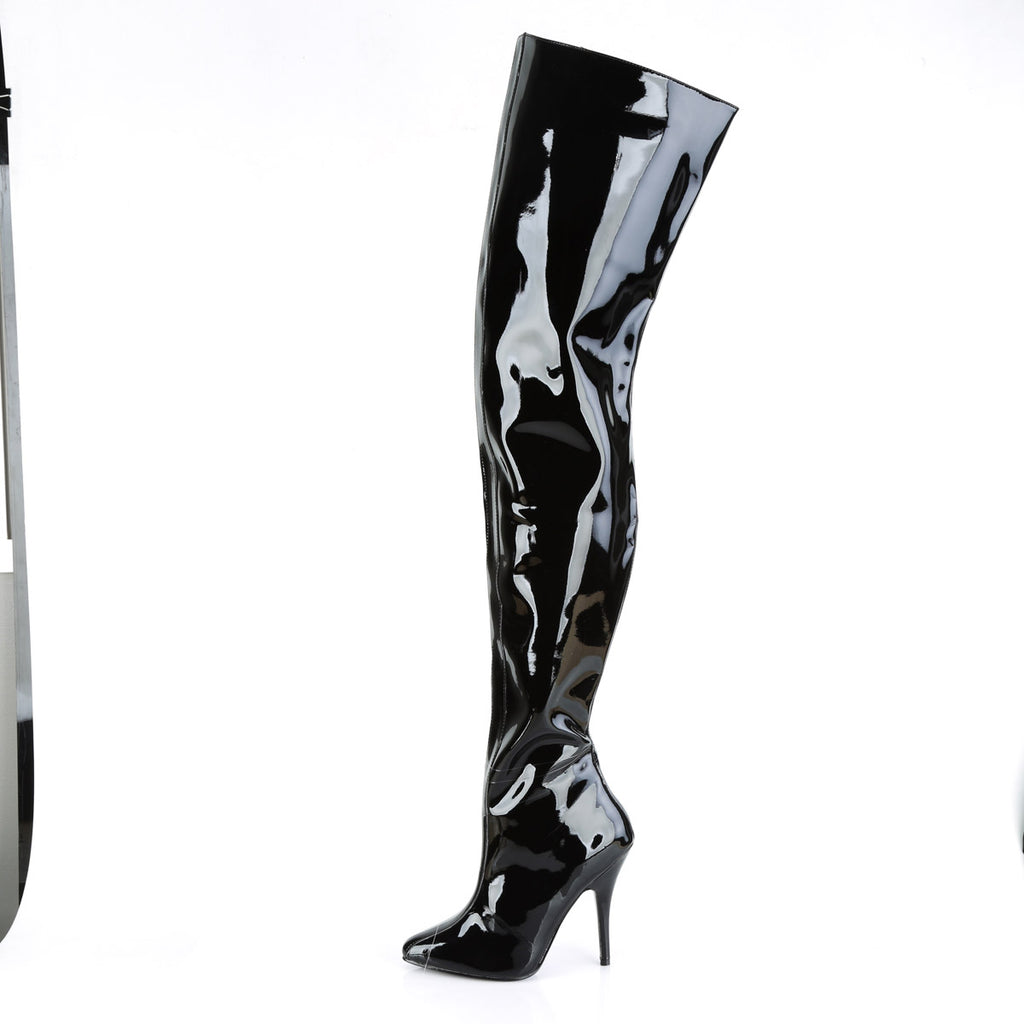 Dominatrix Wide Crotch Sexy Side Zipper Stiletto Heel Boots Shoes Pleaser  SEDUCE/4010