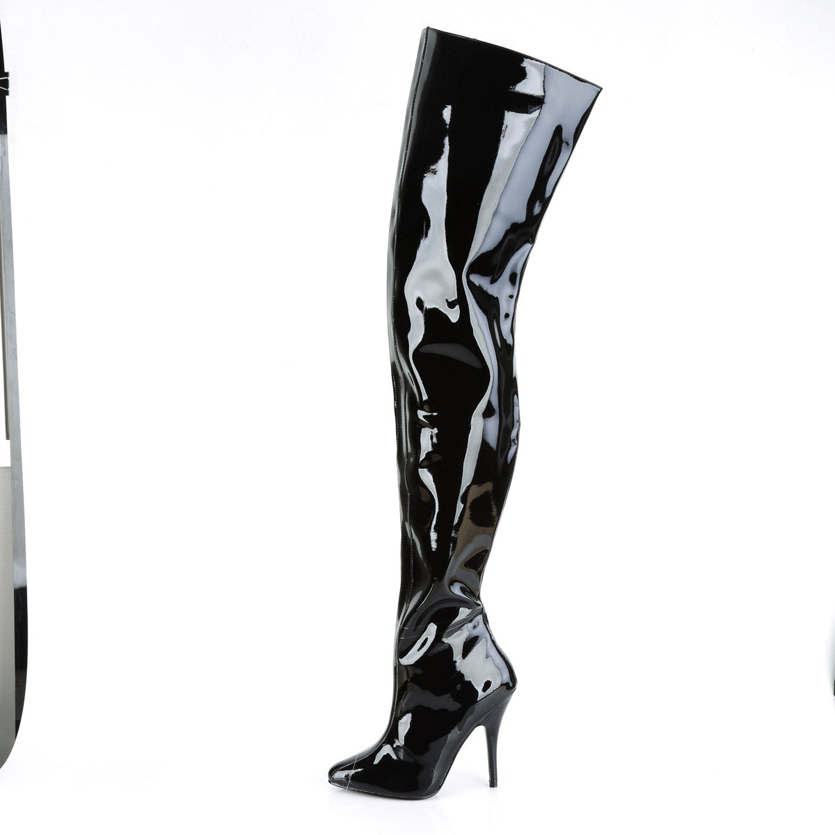 Dominatrix Wide Crotch Sexy Side Zipper Stiletto Heel Boots Shoes Pleaser  SEDUCE/4010