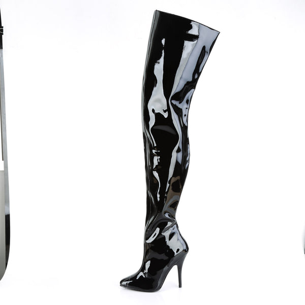 Dominatrix Wide Crotch Sexy Side Zipper Stiletto Heel Boots Shoes Pleaser  SEDUCE/4010