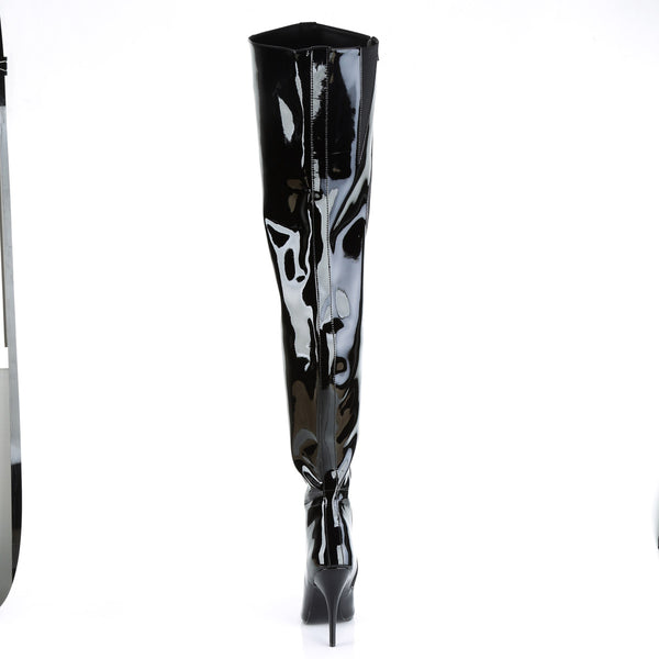 Dominatrix Wide Crotch Sexy Side Zipper Stiletto Heel Boots Shoes Pleaser  SEDUCE/4010