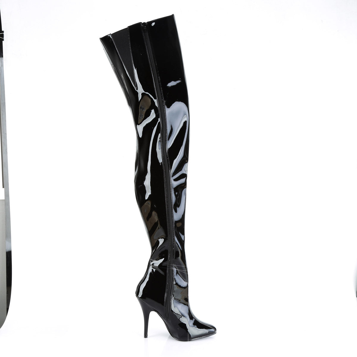 Dominatrix Wide Crotch Sexy Side Zipper Stiletto Heel Boots Shoes Pleaser  SEDUCE/4010