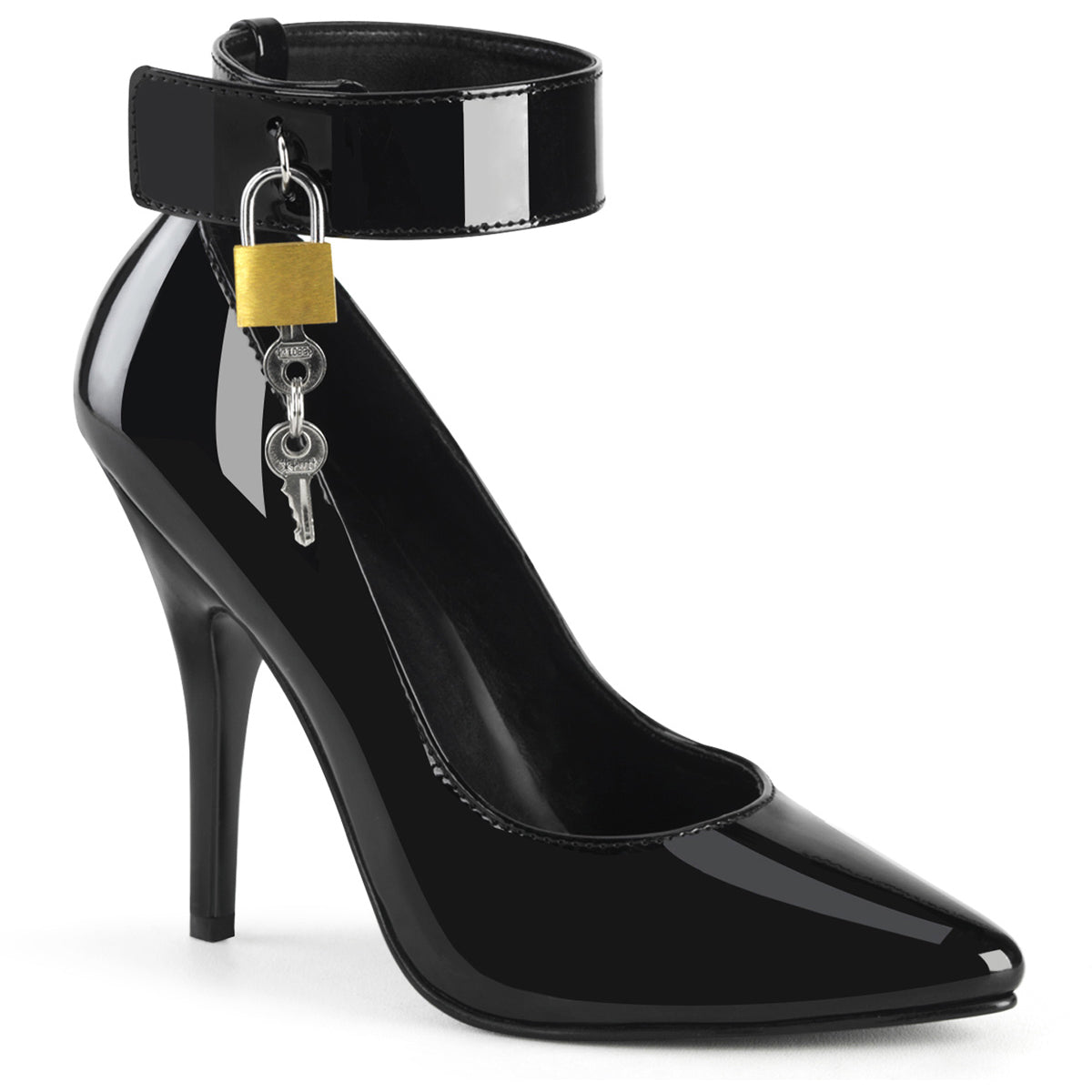 5" Heel Wide Band Ankle Cuff Pump Pleaser  SED432/B