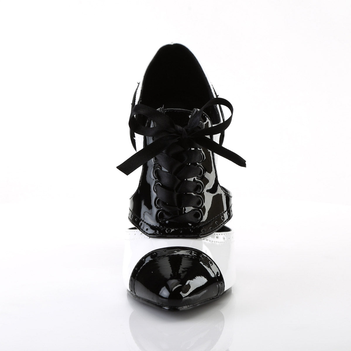Spectator Pumps Lace Cut Out Stiletto Ankle Bootie High Heels Shoes Pleaser Pleaser SEDUCE/458