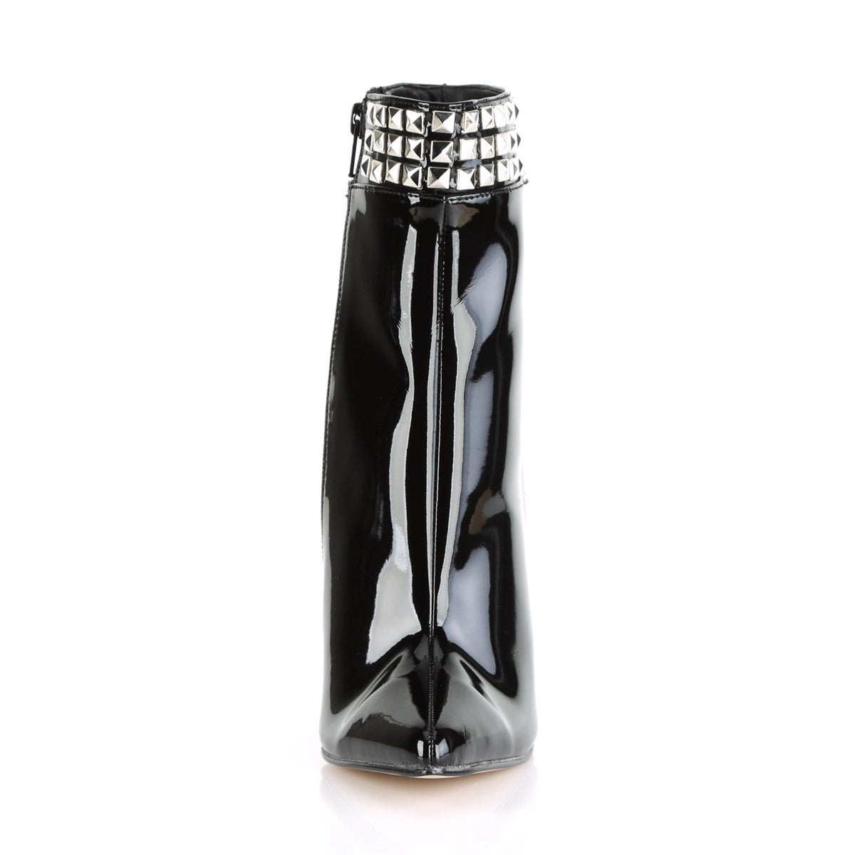 Pleaser Women's Metal Studded Ankle Bootie with 5" Stiletto Heel and Side Zipper Secondary image