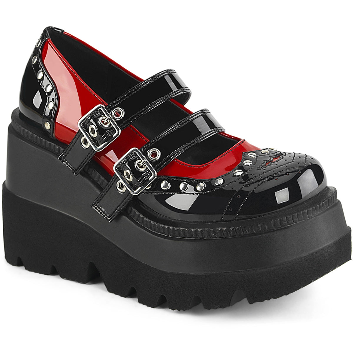 4 1/2" Wedge Pf Double Strap Maryjane Pleaser Demonia SHAKER/27 Main image