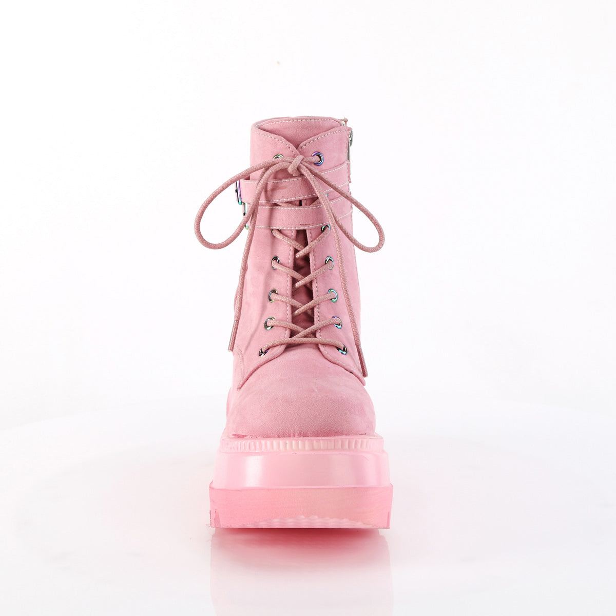 Demonia 4 1/2" Wedge Pf Ankle Boot, Side Zip SHA52/BPVS Secondary image